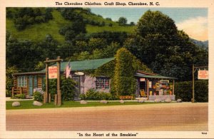 North Carolina Cherokee The Cherokee Chieftan Craft Shop Indian and Mountain ...