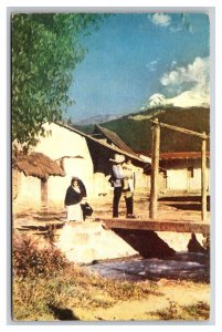 Mt. Iztaccihuatl Puebla Mexico UNP Chrome Postcard L20