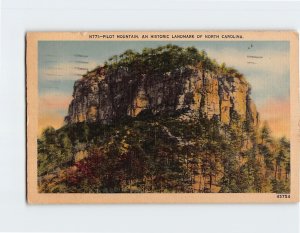 Postcard Pilot Mountain, An Historic Landmark Of North Carolina
