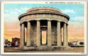 Vtg Atlantic City New Jersey NJ World War Memorial 1920s View Postcard