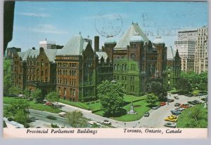 Parliament Buildings, Queen's Park, Toronto Ontario, 1973 Aerial View Postcard