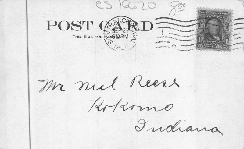 CASTLE ROCK GREEN RIVER WYOMING TOWN VIEW POSTCARD 1906