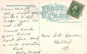 Vintage Postcard 1915 High School Campus Building Springfield Massachusetts MA