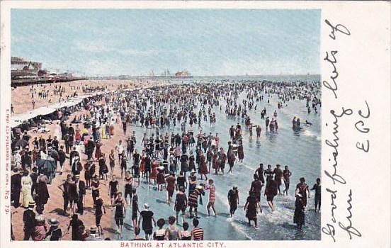 New Jersey Atlantic City Bathing At Atlantic City 1904