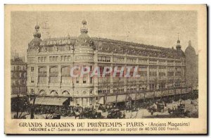 Postcard Old Publicity Department Stores Printemps Paris