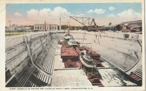 CHARLESTON , South Carolina , 1900-10s ; Drydock at Naval Yard #2