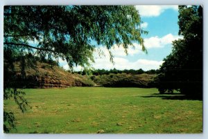 1960 Hinton Oklahoma Vintage Postcard Red Rock Canyon State Park Field Unposted