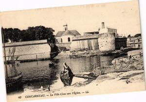 CPA CONCARNEAU - La Ville Close vers l'Église (206322)