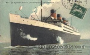 Le Paquebot France Ocean Liner, Oceanliner Ship Postal Used Unknown very ligh...