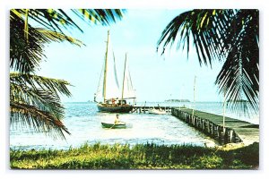 El Capitan Boatel Guanaja Bay Islands North Coast Honduras C. A. Postcard