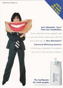 Advertising New Mentadent Toothpaste