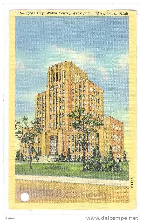 Ogden City, Weber County Municipal Building, Ogden, Utah, PU-1942