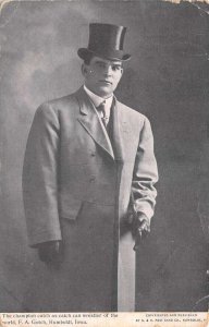 Frank A Gotch Champion Wrestler dressed in Suit Vintage Postcard AA109451