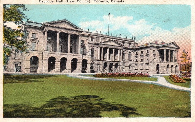 Vintage Postcard Osgoode Hall Law Courts Government Building Toronto Canada