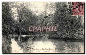 Old Postcard Bois de Boulogne Lake Saint James A Corner Lake