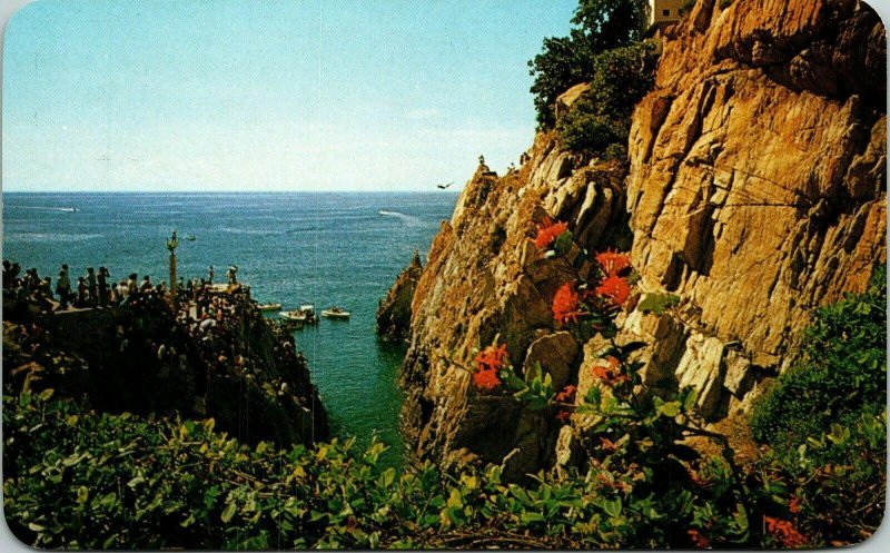 La Quebrada Acapulco Gro Mexico Postcard VTG UNP Vintage Unused Chrome 