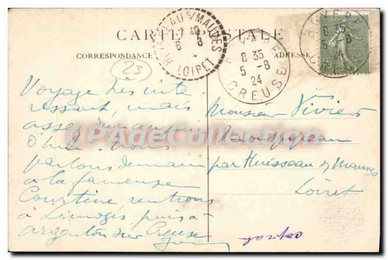 Postcard Old Picturesque Creuse Valley Of The Gourd Thaurion De Vaux