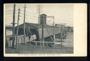 Hartford, Connecticut/CT/Conn Postcard, Old Toll Bridge