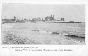 Brighton New York Manhattan Beach Waterfront Antique Postcard K96603