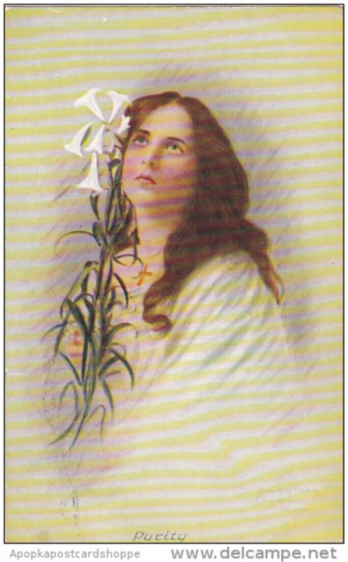 Purity Angel With Lilies J Ellsworth Gross 1909