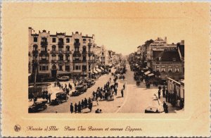 Belgium Knokke Sur Mer Place Van Bunnen et Avenue Lippens Postcard C051