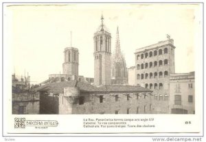 RP, Catedral, Torres Campanarios, Barcelona (Catalonia), Spain, 1920-1940s