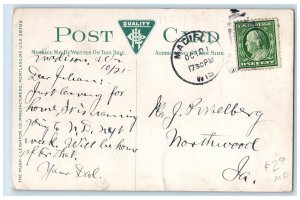 1910 Glimpse Of The Island Woolen Mills Baraboo Wisconsin WI Posted Postcard