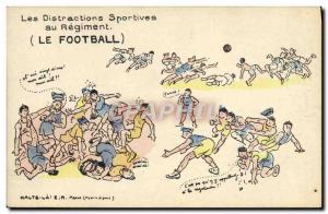 Postcard Old Football Regiment