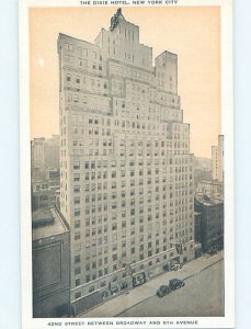 Unused Linen DIXIE HOTEL ON 42ND STREET New York City NY B1485