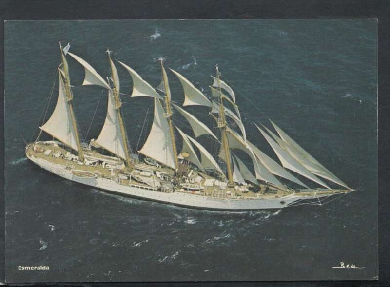 Shipping Postcard - Esmeralda - A Chilean Navy Sail Training Ship   RR6477