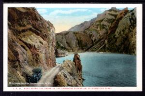 Road Along the Shore of the Shoshone Reservoir,Yellowstone National Park