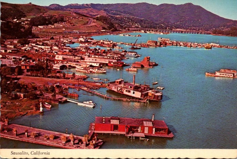 California Sausalito Aerial View Of House Boats