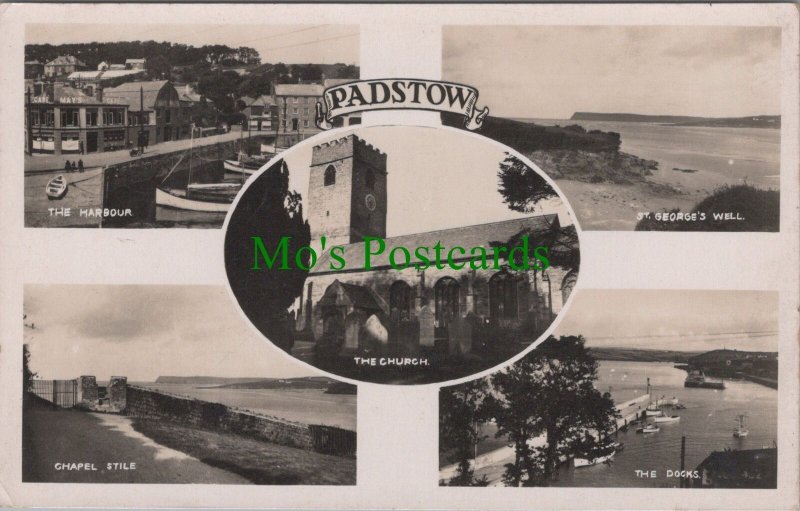 Cornwall Postcard Views of Padstow, St Well, The Harbour