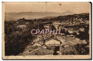 Old Postcard Salies du Salat Panoramic view and bottom of the Pyrenees