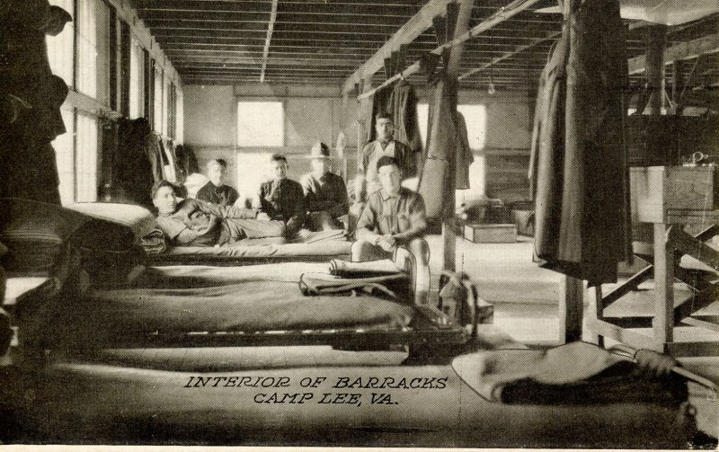 VA - Camp Lee. Interior of Barracks