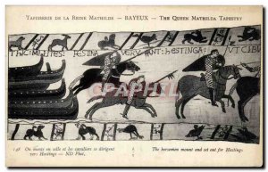 Postcard Old Bayeux Tapestry Queen's We climb into the saddle and LIVE riders...