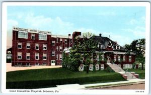 LEBANON, Pennsylvania  PA     GOOD SAMARITAN HOSPITAL  c1940s Linen  Postcard