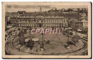 Old Postcard Liege Palais des Princes bishops and Place Saint Lambert