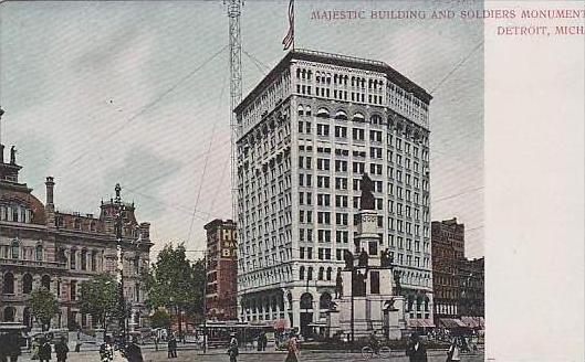 Michigan Detroit Majestic Building &  Soldiers Monument