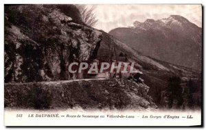 Old Postcard Dauphine Sassenage Road in Villard de Lans The gorges of machinery