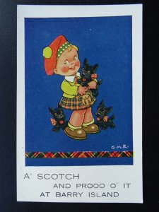 Wales BARRY ISLAND A Scotch and Prood O' It.... c1930s Comic Postcard