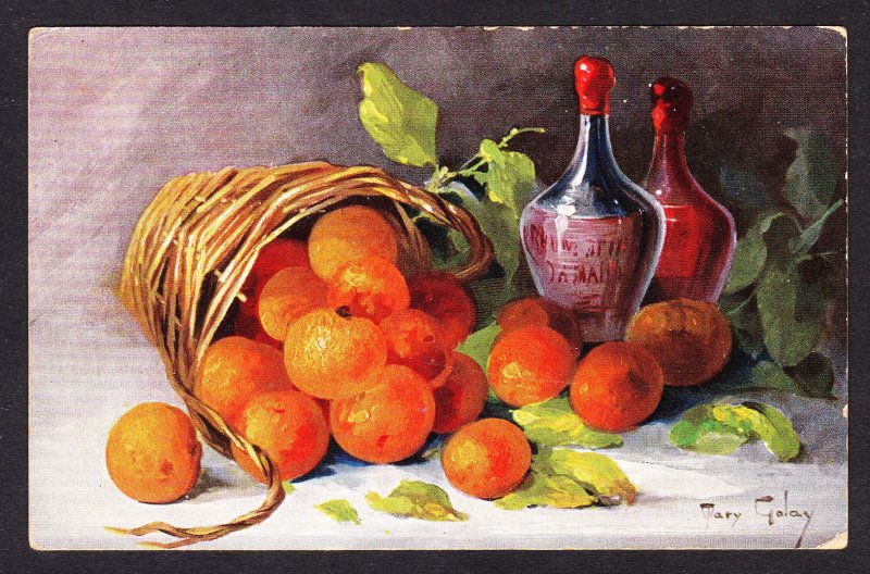 Mary Golay - Still life with fruit and wine