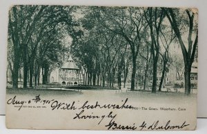 Waterbury Connecticut, The Green, Park Gazebo 1905 to Shirleysburg Postcard C17