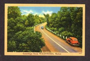 ME Greetings From WALDOBORO MAINE POSTCARD PC