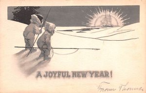 A Joyful New Year Ship Coming In Postal Used Date Unknown 