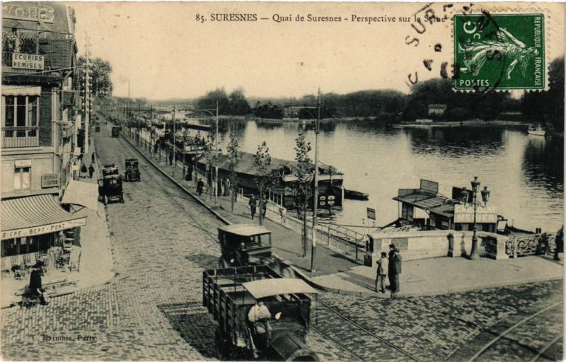 CPA SURESNES - Quai de SURESNES - Perspective sur la Seine (740739)