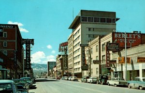 Casper Wyoming  WY Center Street Postcard