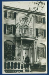 Wiscasset Maine me Sortwell House close up view real photo postcard RPPC