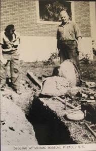 PICTOU NS MicMac Museum Digging Photo RPPC