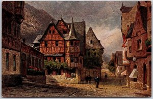 Das Alte Haus In Bacharach Rhine Switzerland Antique Buildings Postcard
